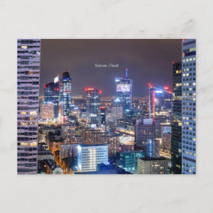 Warschau, Polen, Skyline Postkarte