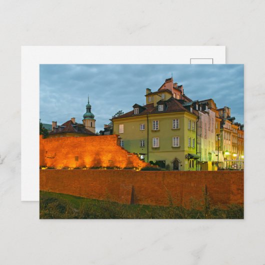 Warschau Polen Stadtmauern Postkarte (Vorne/Hinten)