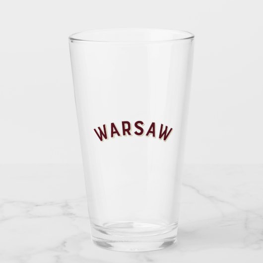 Warschau, Polen Vintag Arch Glas (Vorderseite)