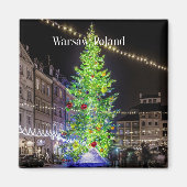 Warschau, Polen Weihnachtsfeier Magnet (Vorne)