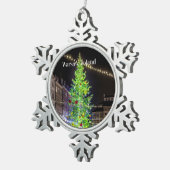 Warschau, Polen Weihnachtsfeier Schneeflocken Zinn-Ornament (Rechts)