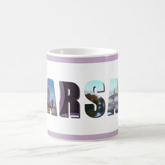 Warschau - Polnisch Stadt Fotos Kaffeetasse (Mittel)