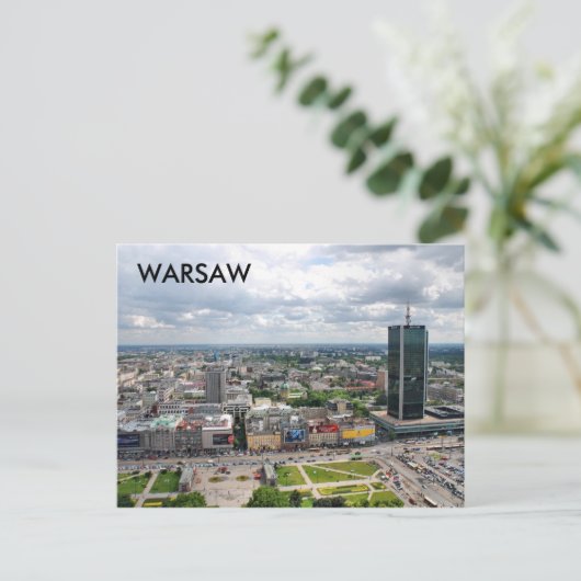 WARSCHAU POSTKARTE (Stehend Vorderseite)