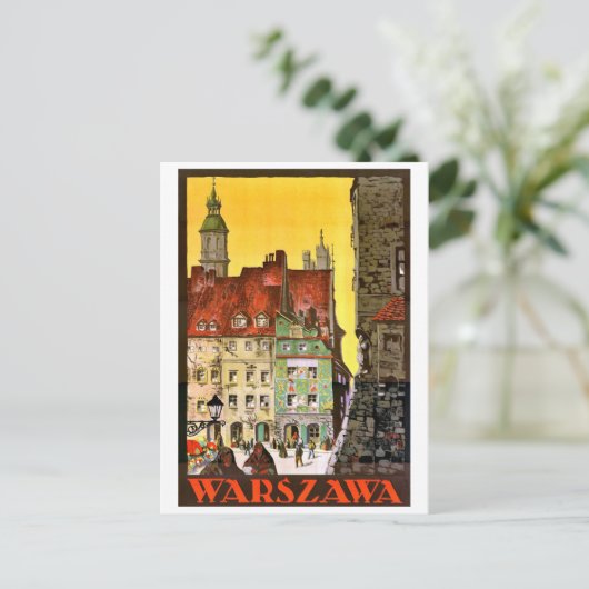 Warschau Postkarte (Stehend Vorderseite)