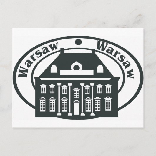 Warschau Postkarte (Vorderseite)