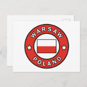 Warschau Postkarte (Vorne/Hinten)