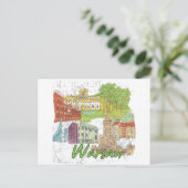 Warschau Postkarte (Stehend Vorderseite)