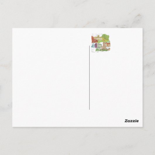Warschau Postkarte (Rückseite)