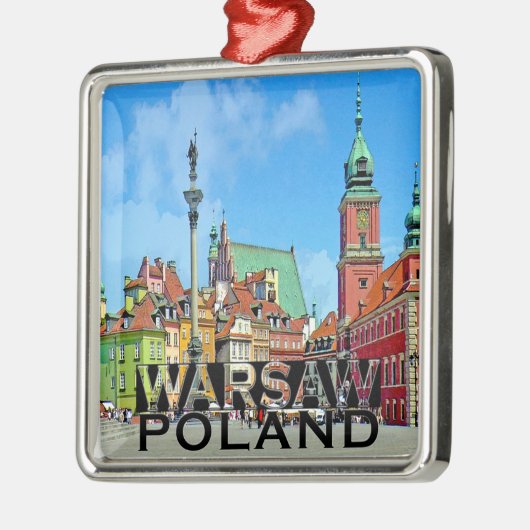 Warschau Silbernes Ornament (Links)