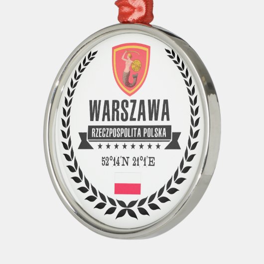 Warschau Silbernes Ornament (Links)