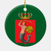 Warschau-Weihnachtsverzierung Keramikornament (Hinten)