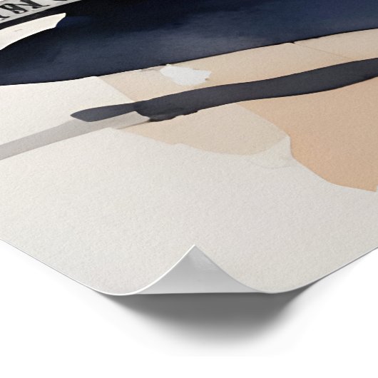 Warschauer Aquarellkunst Poster (Ecke)