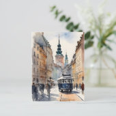 Warschauer Aquarellkunst Postkarte (Stehend Vorderseite)