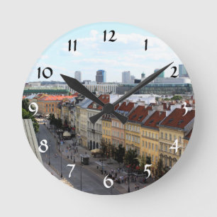 Warschauer Blick Runde Wanduhr