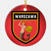 Warschauer Flagge Keramik Ornament (Vorne)