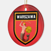 Warschauer Flagge Keramik Ornament (Links)