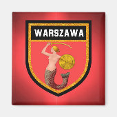 Warschauer Flagge Magnet (Vorne)