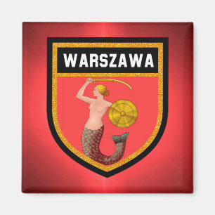Warschauer Flagge Magnet