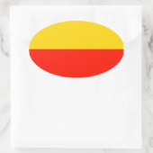 Warschauer Flagge Ovaler Aufkleber (Tasche)