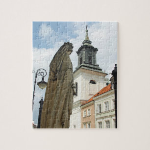 Warschauer Kirche und Statue, Polen Puzzle