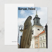 Warschauer Kirche und Statue, Polnische Karte (Vorne/Hinten)