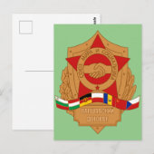 Warschauer Pakt, sowjetische Gewerkschaft, soziali Postkarte (Vorne/Hinten)