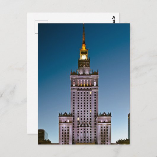 Warschauer Palast der Kultur und Wissenschaft Post Postkarte (Vorne/Hinten)