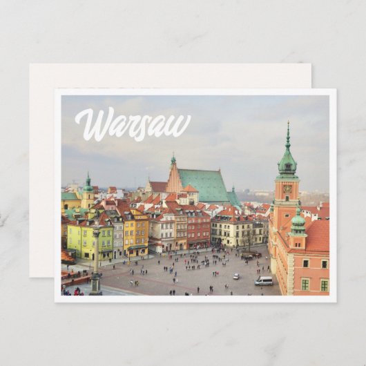 Warschauer Polen Foto Postkarte (Vorne/Hinten)