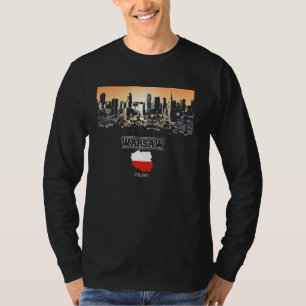 Warschauer Polen Skyline Vacation Souvenir Stadt T-Shirt