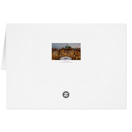 Warschauer Polen Weihnachtskarte (Rückseite Horizontal)