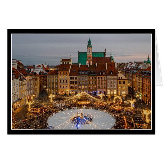 Warschauer Polen Weihnachtskarte (Vorderseite (Horizontal))