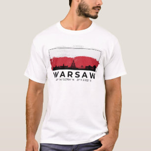 Warschauer Polnische Brush-Fahne T-Shirt