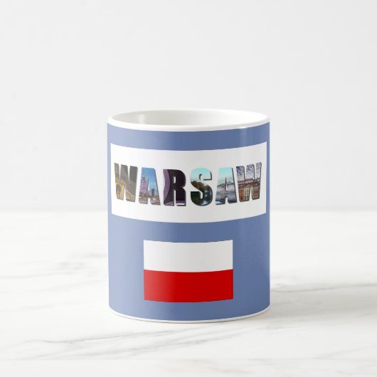 Warschauer Polnische Flagge Kaffeetasse (Mittel)