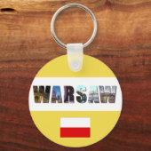 Warschauer Polnische Flagge Schlüsselanhänger (Vorderseite)