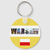 Warschauer Polnische Flagge Schlüsselanhänger (Rückseite)