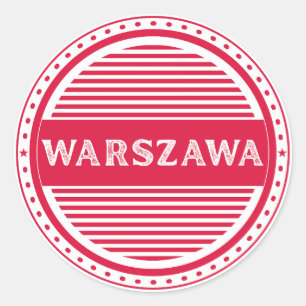Warschauer Stadt-Stolz-Emblem – Polnische Identitä Runder Aufkleber