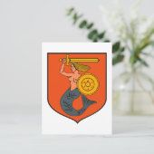 Warschauer Wappen Postkarte (Stehend Vorderseite)