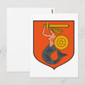 Warschauer Wappen Postkarte (Vorne/Hinten)