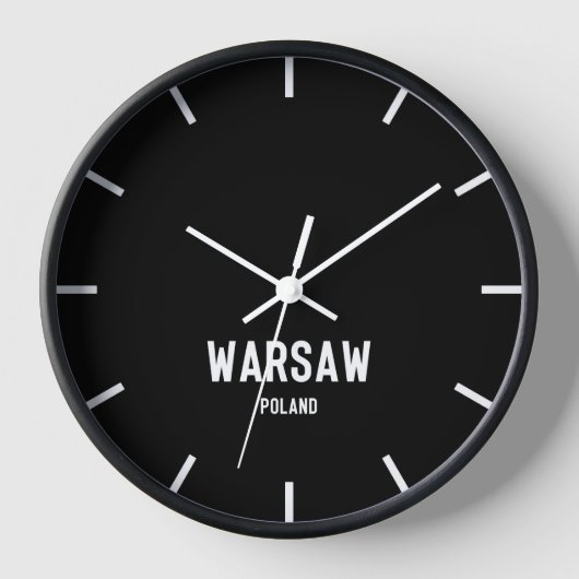 Warschauer Zeitzone Newsroom Wall Clock Uhr (Vorderseite)