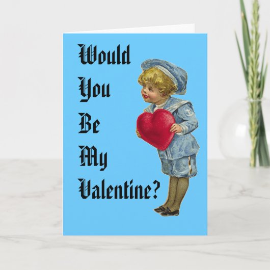 Wärst du mein Valentin? Feiertagskarte (Vorderseite)