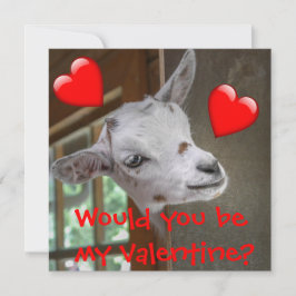 Wärst du mein Valentin? Goat Funny Card