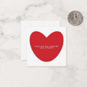 Wärst du mein Valentin? niedlicher Brauch des rote Mitteilungskarte (Vorderseite/Rückseite Beispiel)