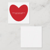 Wärst du mein Valentin? niedlicher Brauch des rote Mitteilungskarte (Vorne/Hinten)