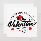 Wärst du mein Valentine? Feiertagskarte (Vorne/Hinten)