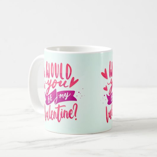 Wärst du mein Valentine? Kaffeetasse (Vorderseite Links)
