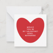 Wärst du mein Valentinherz-Foto? Mitteilungskarte (Vorderseite)
