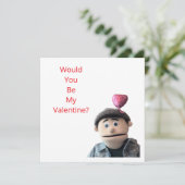 Wärst du mein Valentinstag? Feiertagskarte (Stehend Vorderseite)