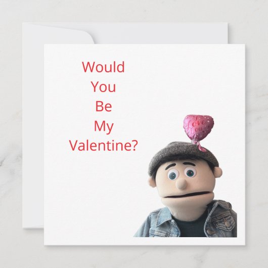 Wärst du mein Valentinstag? Feiertagskarte (Vorderseite)