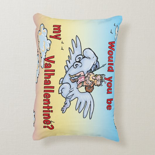 Wärst du mein Valhallentin? Dekokissen (Rückseite(Vertikal))