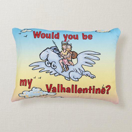 Wärst du mein Valhallentin? Dekokissen (Rückseite)